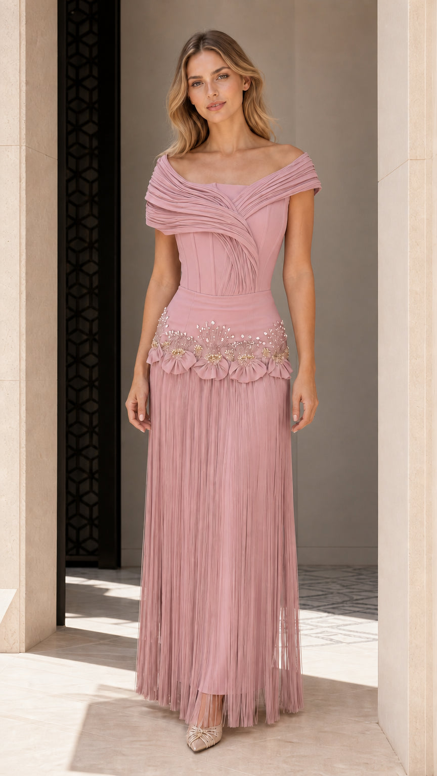 Front view in Dusty Pink color variant